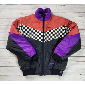 Vintage Ski-Doo Bombardier Snowmobile Jacket Coat Men’s Large Checkered 90's